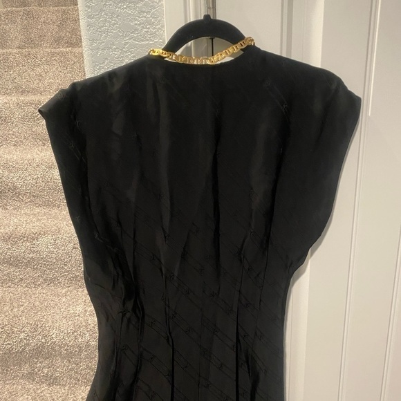 SANDRO black Jacquard Jumpsuit with gold chain - Picture 13 of 15